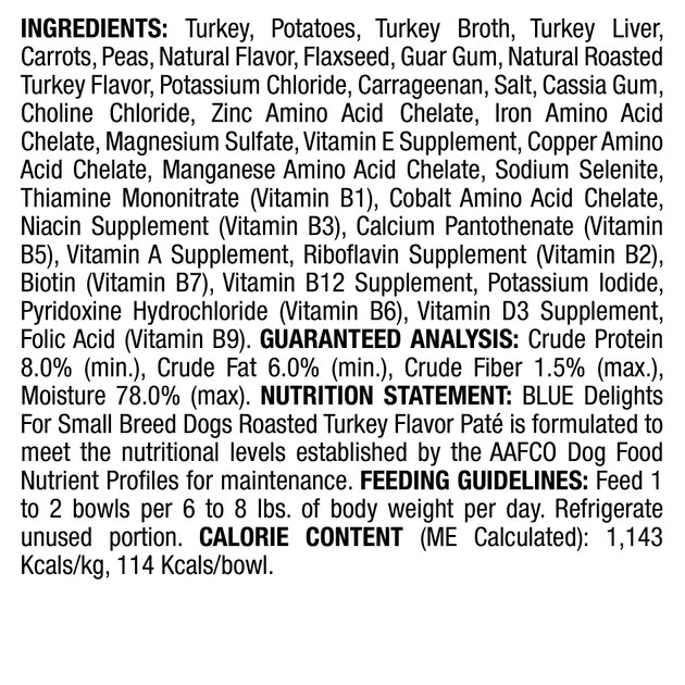 Blue Buffalo Divine Delights Roasted Turkey Flavor Pate Dog Food Trays 2 Blue Buffalo Divine Delights Roasted Turkey Flavor Pate Dog Food Trays - Image 2