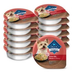 Blue Buffalo Divine Delights Prime Rib Flavor Hearty Gravy Dog Food Trays