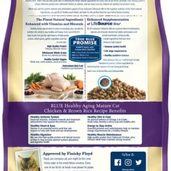 Blue Buffalo Healthy Aging Chicken & Brown Rice Recipe Mature Dry Cat Food 11 Blue Buffalo Healthy Aging Chicken & Brown Rice Recipe Mature Dry Cat Food -Cheap Blue Life Protection || Charming Pet || Cobalt Aquatics Store 144067 PT2. SY630 V1565902965