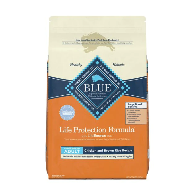 Blue Buffalo Life Protection Formula Large Breed Adult Chicken & Brown Rice Recipe Dry Dog Food 1 Blue Buffalo Life Protection Formula Large Breed Adult Chicken & Brown Rice Recipe Dry Dog Food