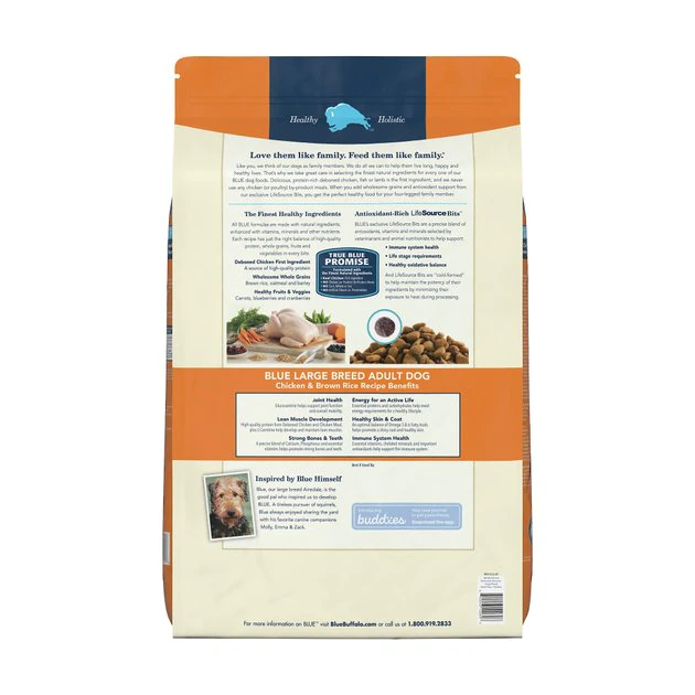 Blue Buffalo Life Protection Formula Large Breed Adult Chicken & Brown Rice Recipe Dry Dog Food 2 Blue Buffalo Life Protection Formula Large Breed Adult Chicken & Brown Rice Recipe Dry Dog Food - Image 2