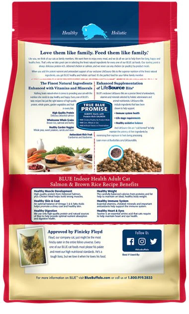 Blue Buffalo Indoor Health Salmon & Brown Rice Recipe Adult Dry Cat Food 3 Blue Buffalo Indoor Health Salmon & Brown Rice Recipe Adult Dry Cat Food - Image 3