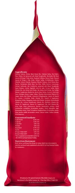 Blue Buffalo Indoor Health Salmon & Brown Rice Recipe Adult Dry Cat Food 8 Blue Buffalo Indoor Health Salmon & Brown Rice Recipe Adult Dry Cat Food - Image 8