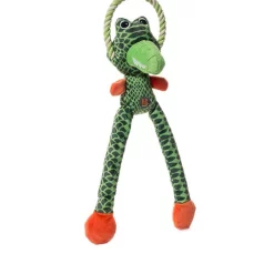 Charming Pet Thunda Tugga Leggy Gator Squeaky Plush Dog Toy