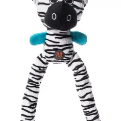 Charming Pet Thunda Tugga Leggy Zebra Squeaky Plush Dog Toy