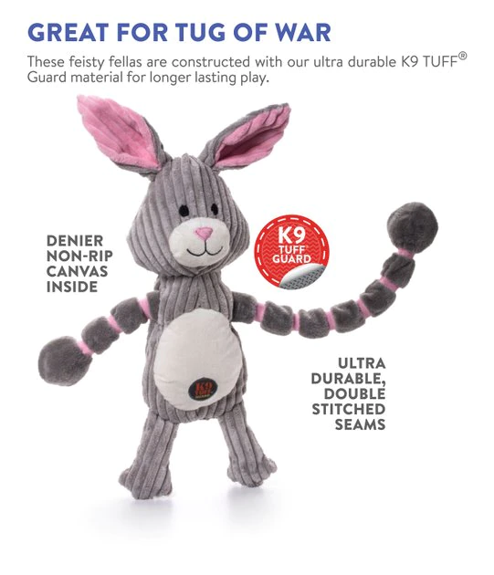 Charming Pet Thunda Tugga Bunny Squeaky Plush Dog Toy 4 Charming Pet Thunda Tugga Bunny Squeaky Plush Dog Toy - Image 4