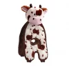 Charming Pet Cuddle Tugs Cow Squeaky Plush Dog Toy