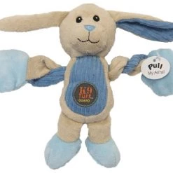 Charming Pet Baby Pulleez Bunny Squeaky Plush Dog Toy