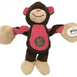 Charming Pet Baby Pulleez Monkey Squeaky Plush Dog Toy