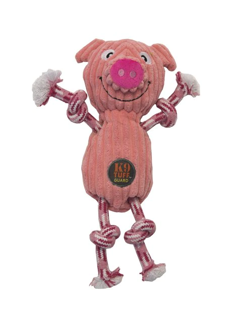 Charming Pet Ranch Roperz Pig Squeaky Plush Dog Toy 1 Charming Pet Ranch Roperz Pig Squeaky Plush Dog Toy