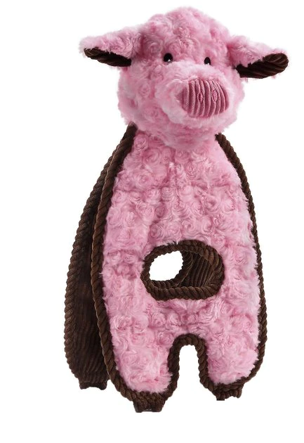 Charming Pet Cuddle Tugs Pig Squeaky Plush Dog Toy 1 Charming Pet Cuddle Tugs Pig Squeaky Plush Dog Toy