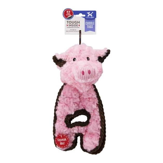 Charming Pet Cuddle Tugs Pig Squeaky Plush Dog Toy 3 Charming Pet Cuddle Tugs Pig Squeaky Plush Dog Toy - Image 3