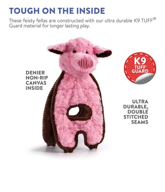 Charming Pet Cuddle Tugs Pig Squeaky Plush Dog Toy 6 Charming Pet Cuddle Tugs Pig Squeaky Plush Dog Toy - Image 6