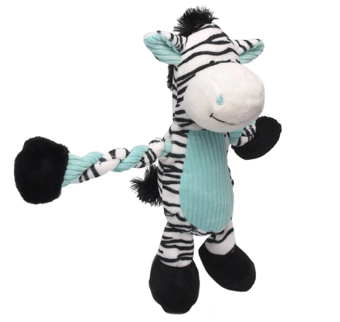 Charming Pet Pulleez Zebra Squeaky Plush Dog Toy 1 Charming Pet Pulleez Zebra Squeaky Plush Dog Toy