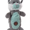 Charming Pet Scrunch Bunch Bunny Squeaky Plush Dog Toy