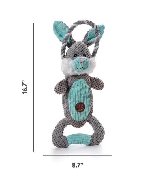 Charming Pet Scrunch Bunch Bunny Squeaky Plush Dog Toy 2 Charming Pet Scrunch Bunch Bunny Squeaky Plush Dog Toy - Image 2