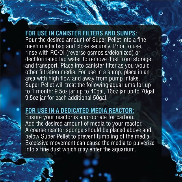 Cobalt Aquatics Super Pellet Aquarium Carbon, 44-oz tub 3 Cobalt Aquatics Super Pellet Aquarium Carbon, 44-oz tub - Image 3