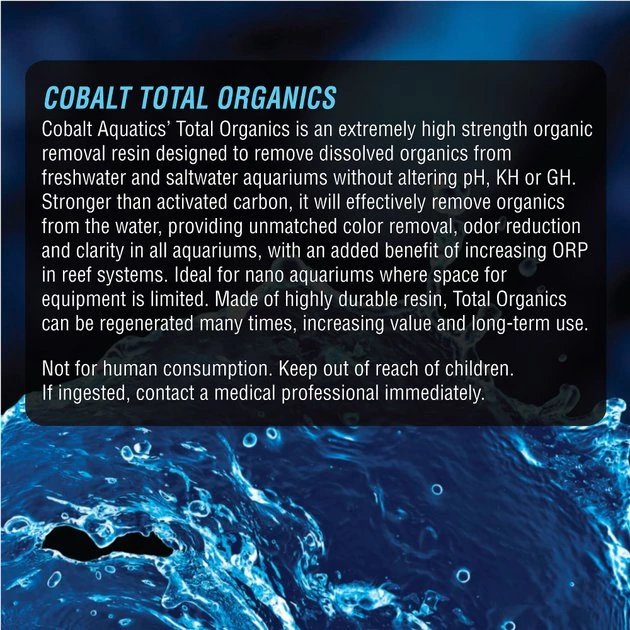 Cobalt Aquatics Total Organics Aquarium Resin, 54-oz tub 2 Cobalt Aquatics Total Organics Aquarium Resin, 54-oz tub - Image 2