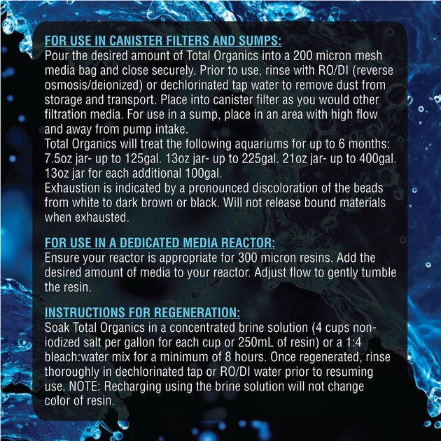 Cobalt Aquatics Total Organics Aquarium Resin, 54-oz tub 3 Cobalt Aquatics Total Organics Aquarium Resin, 54-oz tub - Image 3