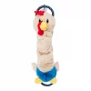 Charming Pet Crunch N Scrunch Chicken Plush Dog Toy, Tan, Large