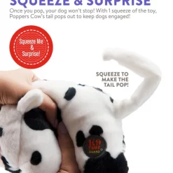 Charming Pet Poppers Cow Plush Dog Toy, X-Small -Cheap Blue Life Protection || Charming Pet || Cobalt Aquatics Store 280226 PT3. SY630 V1618932256