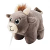 Charming Pet Poppers Goat Plush Dog Toy, Grey, X-small