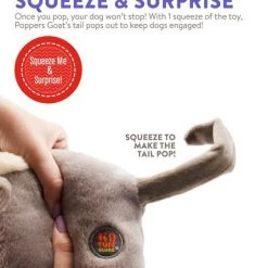 Charming Pet Poppers Goat Plush Dog Toy, Grey, X-small -Cheap Blue Life Protection || Charming Pet || Cobalt Aquatics Store 280228 PT3. SY630 V1618932452