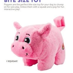 Charming Pet Poppers Pig Plush Dog Toy, Pink, X-Small -Cheap Blue Life Protection || Charming Pet || Cobalt Aquatics Store 280230 PT4. SY630 V1618932136