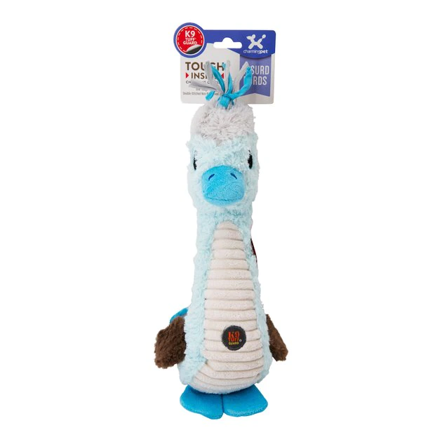 Charming Pet Absurd Burds Booby Plush Dog Toy, Grey, Medium 2 Charming Pet Absurd Burds Booby Plush Dog Toy, Grey, Medium - Image 2