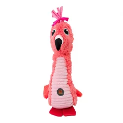 Charming Pet Absurd Burds Flamingo Plush Dog Toy, Pink, Medium