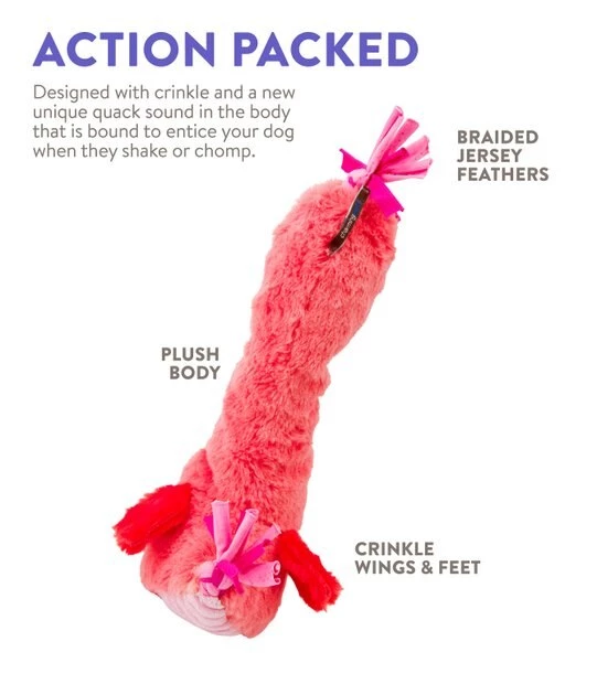 Charming Pet Absurd Burds Flamingo Plush Dog Toy, Pink, Medium 5 Charming Pet Absurd Burds Flamingo Plush Dog Toy, Pink, Medium - Image 5