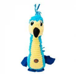 Charming Pet Absurd Burds Macaw Plush Dog Toy, Blue, Medium