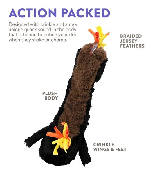 Charming Pet Absurd Burds Toucan Plush Dog Toy, Black, Medium 5 Charming Pet Absurd Burds Toucan Plush Dog Toy, Black, Medium - Image 5