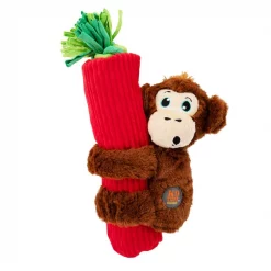 Charming Pet Cuddly Climbers Monkey Plush Dog Toy, Brown, Small