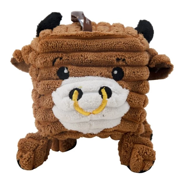 Charming Pet Cube-Eez Buffalo Squeaky Dog Toy 1 Charming Pet Cube-Eez Buffalo Squeaky Dog Toy