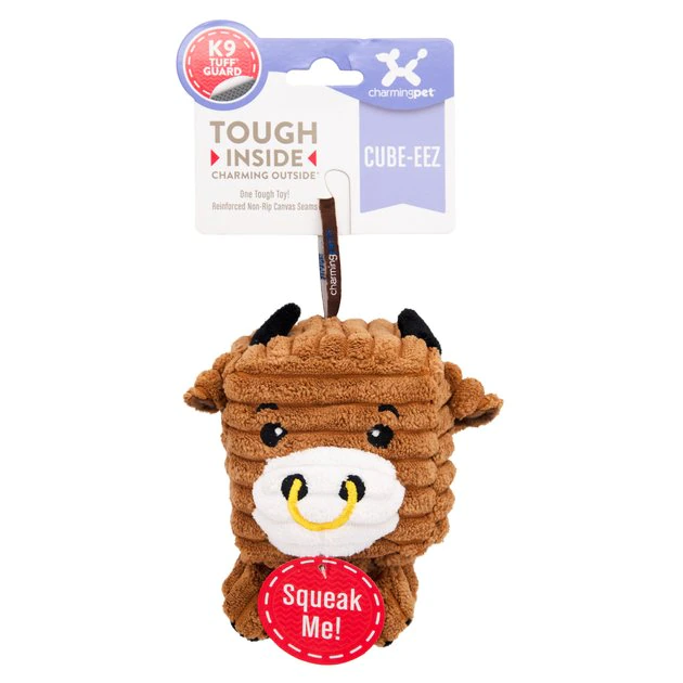 Charming Pet Cube-Eez Buffalo Squeaky Dog Toy 2 Charming Pet Cube-Eez Buffalo Squeaky Dog Toy - Image 2