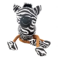 Charming Pet Dangle Dudes Zebra Squeaky Dog Toy