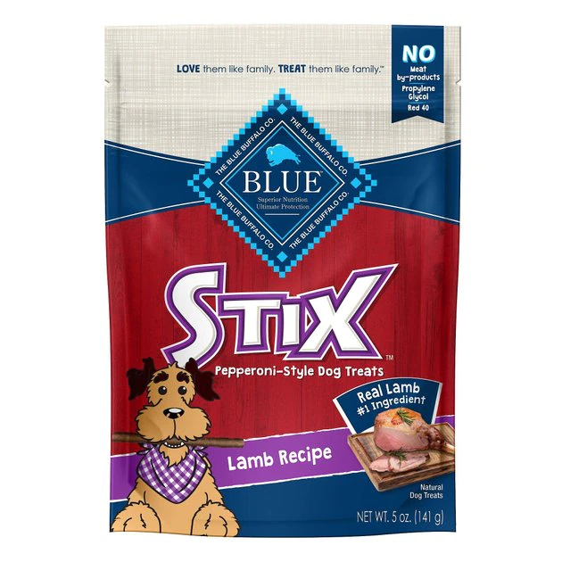 Blue Buffalo Blue Stix Lamb Recipe Pepperoni-Style Dog Treats 1 Blue Buffalo Blue Stix Lamb Recipe Pepperoni-Style Dog Treats