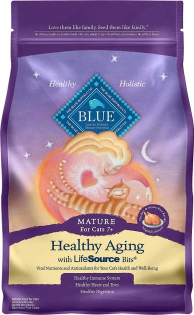 Blue Buffalo Healthy Aging Chicken & Brown Rice Recipe + Indoor Hairball & Weight Control Chicken & Brown Rice Recipe Dry Cat Food 2 Blue Buffalo Healthy Aging Chicken & Brown Rice Recipe + Indoor Hairball & Weight Control Chicken & Brown Rice Recipe Dry Cat Food - Image 2