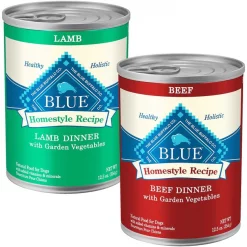 Blue Buffalo Homestyle Recipe Lamb Dinner with Garden Vegetables + Beef Dinner with Garden Vegetables & Sweet Potatoes Canned Dog Food