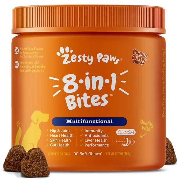 Zesty Paws||Blue Buffalo Zesty Paws Core Elements 8-in-1 Peanut Butter Flavored Chews Multivitamin for Dogs + Blue Buffalo Life Protection Formula Adult Chicken & Brown Rice Recipe Dry Food 2 Zesty Paws||Blue Buffalo Zesty Paws Core Elements 8-in-1 Peanut Butter Flavored Chews Multivitamin for Dogs + Blue Buffalo Life Protection Formula Adult Chicken & Brown Rice Recipe Dry Food - Image 2