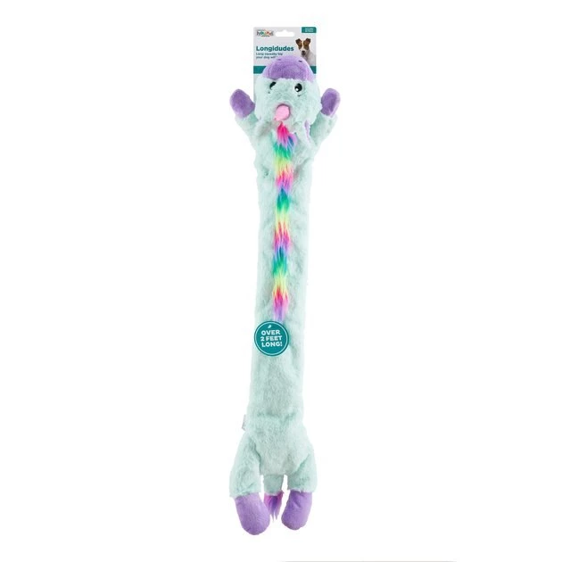 Charming Pet Longidudes Unicorn Plush & Squeaky Dog Tug Toy, Blue 8 Charming Pet Longidudes Unicorn Plush & Squeaky Dog Tug Toy, Blue - Image 8