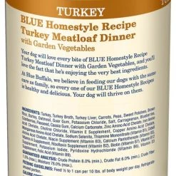 Blue Buffalo Homestyle Recipe Turkey Meatloaf Dinner with Garden Vegetables Canned Dog Food -Cheap Blue Life Protection || Charming Pet || Cobalt Aquatics Store 46805 PT2. SY630 V1572895124