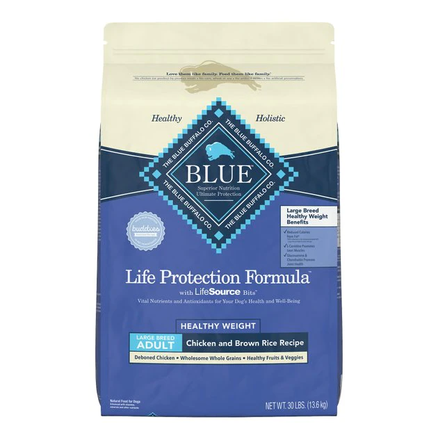 Blue Buffalo Life Protection Formula Large Breed Healthy Weight Adult Chicken & Brown Rice Recipe Dry Dog Food 1 Blue Buffalo Life Protection Formula Large Breed Healthy Weight Adult Chicken & Brown Rice Recipe Dry Dog Food