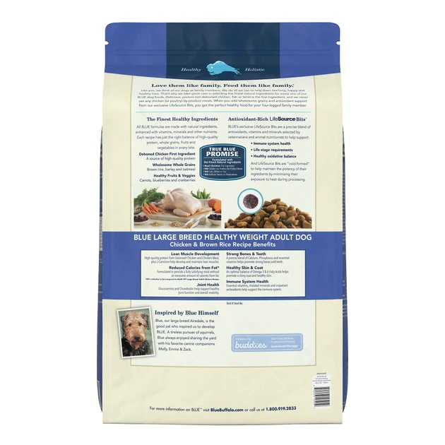 Blue Buffalo Life Protection Formula Large Breed Healthy Weight Adult Chicken & Brown Rice Recipe Dry Dog Food 2 Blue Buffalo Life Protection Formula Large Breed Healthy Weight Adult Chicken & Brown Rice Recipe Dry Dog Food - Image 2