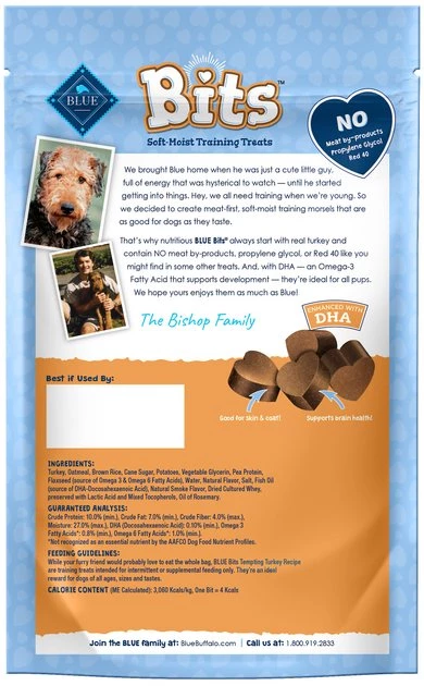 Blue Buffalo Blue Bits Tempting Turkey Recipe Soft-Moist Training Dog Treats 2 Blue Buffalo Blue Bits Tempting Turkey Recipe Soft-Moist Training Dog Treats - Image 2