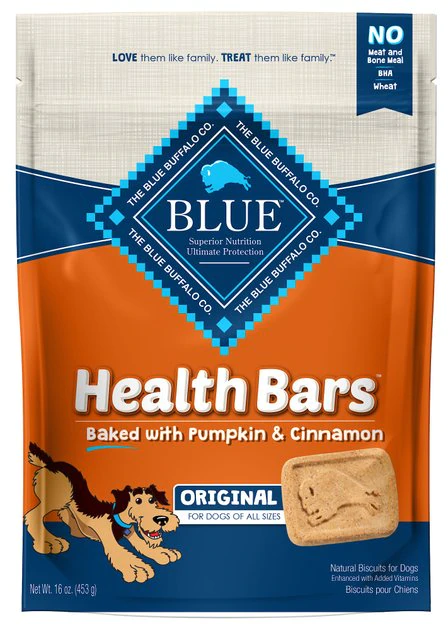 Blue Buffalo Health Bars Baked with Pumpkin & Cinnamon Dog Treats 1 Blue Buffalo Health Bars Baked with Pumpkin & Cinnamon Dog Treats