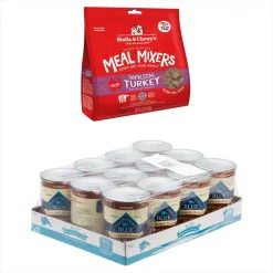 Blue Buffalo||Stella & Chewy's Blue Buffalo Homestyle Recipe Turkey Meatloaf Garden Vegetables Canned Food+ Stella & Chewy's Tantalizing Turkey Meal Mixers Freeze-Dried Dog Food Topper