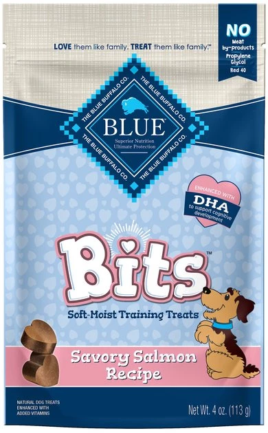 Blue Buffalo Blue Bits Savory Salmon Recipe Soft-Moist Training Dog Treats 1 Blue Buffalo Blue Bits Savory Salmon Recipe Soft-Moist Training Dog Treats