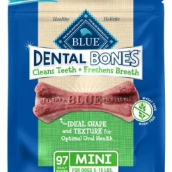 Blue Buffalo Dental Bones Mini All Natural Rawhide-Free Dental Dog Treats
